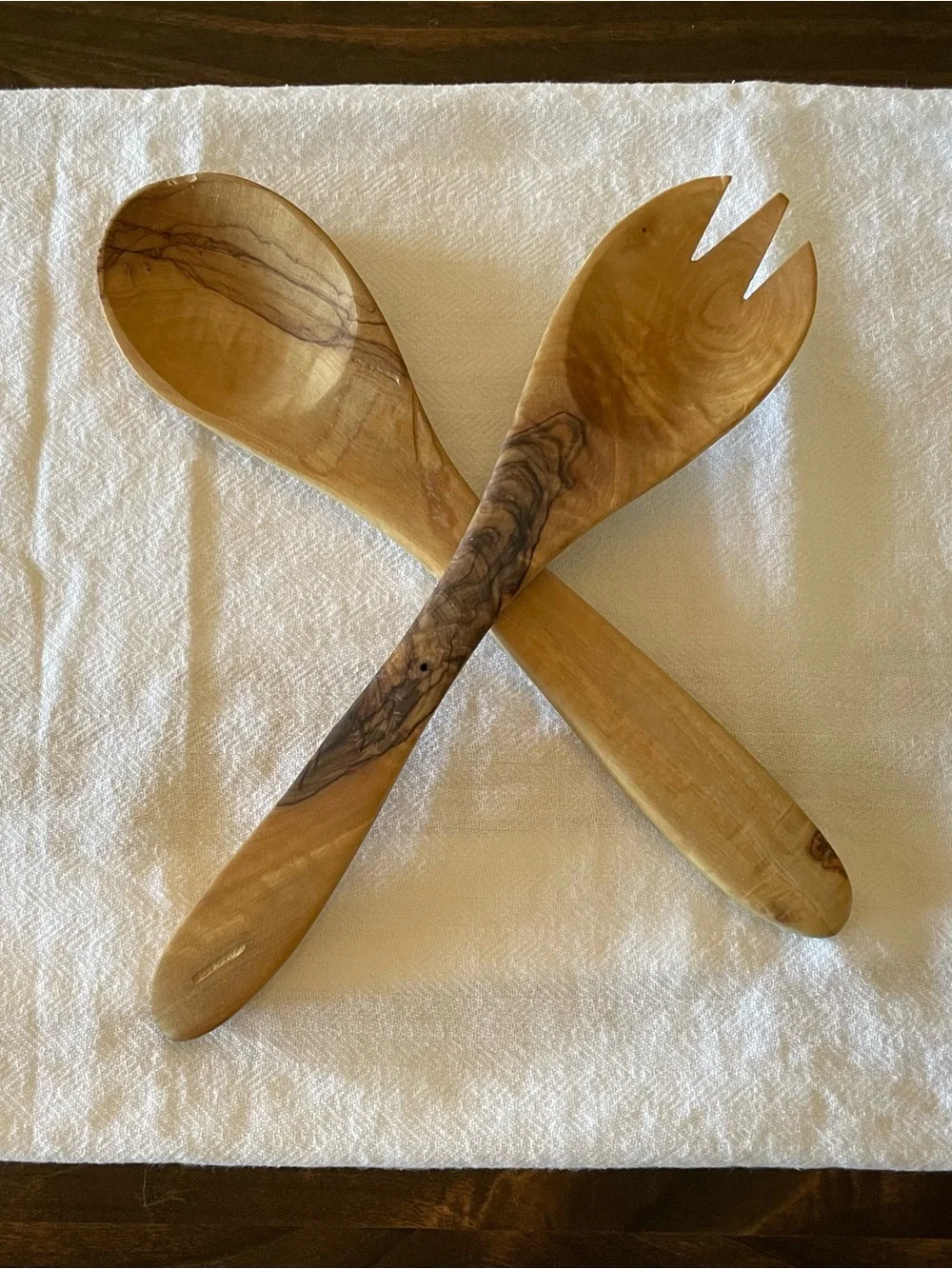 Olive Wood Salad Servers